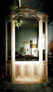 historischer Erker im Restaurationsprozess